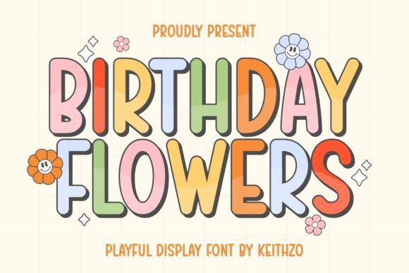 Birthday Flowers: A Playful Display Font for Joyful Web Moments