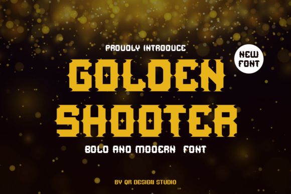Golden Shooter: A Decorative Font That Adds Magic to Real Business Branding