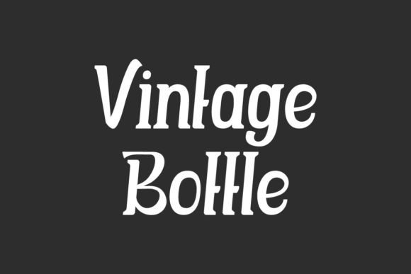 Vintage Bottle Font: A Serif Display Typeface for Handmade Charm
